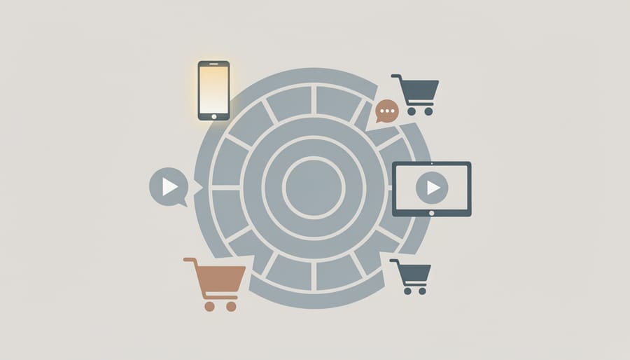 Traditional wooden dharma wheel positioned beside smartphone showing casino app